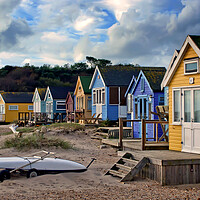 Buy canvas prints of Beach Huts Hengistbury Head Dorset England by Andy Evans Photos