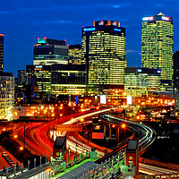 Buy canvas prints of East India Dock Station Canary Wharf London by Andy Evans Photos