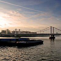 Buy canvas prints of Chelsea Bridge River Thames London by Andy Evans Photos