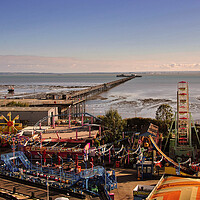 Buy canvas prints of Adventure Island Southend Pier Essex England by Andy Evans Photos