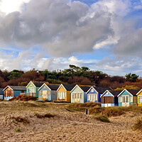 Buy canvas prints of Beach Huts Hengistbury Head Bournemouth Dorset England UK by Andy Evans Photos