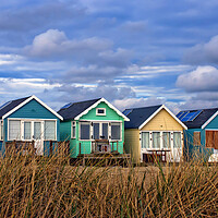 Buy canvas prints of Beach Huts Hengistbury Head Dorset England UK by Andy Evans Photos