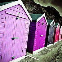 Buy canvas prints of Bournemouth Beach Huts Dorset England UK by Andy Evans Photos