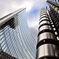 Buy canvas prints of Lloyds And Willis Building London England by Andy Evans Photos