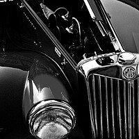 Buy canvas prints of MG TA Classic Motor Car Front by Andy Evans Photos