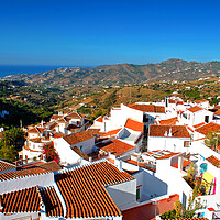 Buy canvas prints of Frigiliana Andalucia Costa Del Sol Spain by Andy Evans Photos