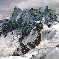 Buy canvas prints of Chamonix Aiguille du Midi Mont Blanc Massif French Alps France by Andy Evans Photos