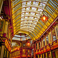Buy canvas prints of The Vibrant History of Leadenhall Market by Andy Evans Photos
