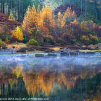 Buy canvas prints of Autumn Reflections by David Hancox