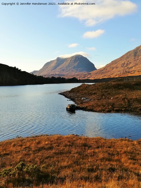 Liathach from Loch Clair Picture Board by Jennifer Henderson