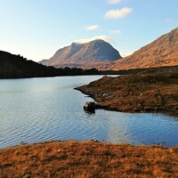 Buy canvas prints of Liathach from Loch Clair by Jennifer Henderson