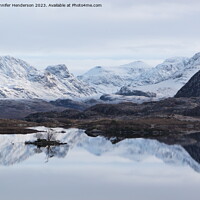 Buy canvas prints of Loch Tollie in winter by Jennifer Henderson