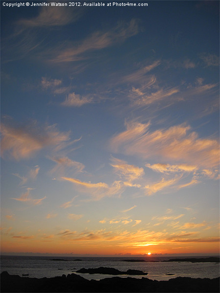 Atlantic sunset Picture Board by Jennifer Henderson