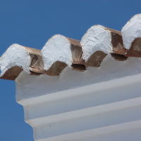 Buy canvas prints of Andalucian roof tiles by Jennifer Henderson