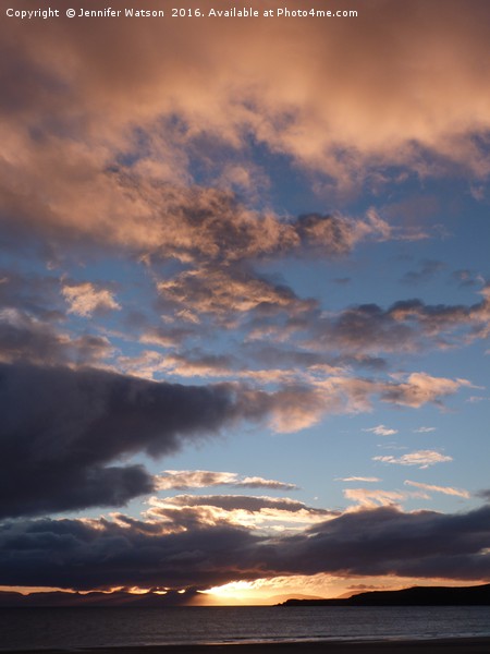 Sunset over Skye Picture Board by Jennifer Henderson