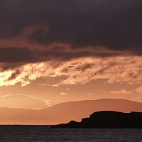 Buy canvas prints of Sunset over Skye and Longa by Jennifer Henderson