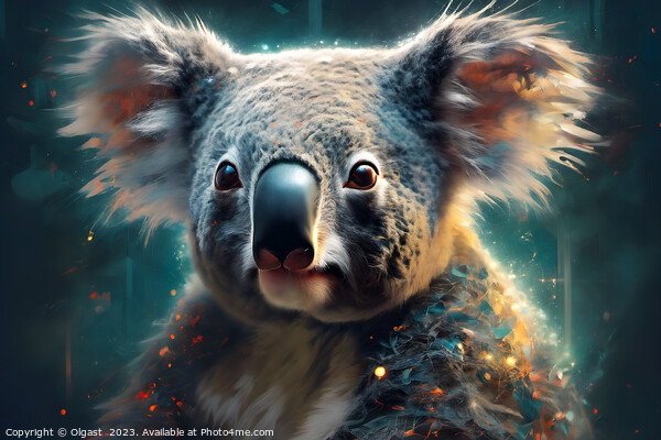 Koala portrait Picture Board by Olgast 