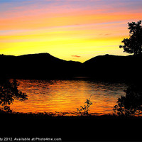 Buy canvas prints of Sunset at Loch Eil by Ian Purdy