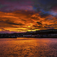 Buy canvas prints of Sunset over Whitby by Ian Purdy