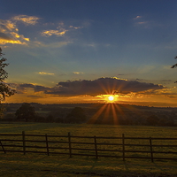 Buy canvas prints of Sunset in the park by Ian Purdy