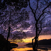 Buy canvas prints of Sunset over Afon Mawddach by Ian Purdy