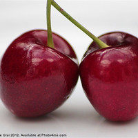 Buy canvas prints of Two Cherries by Michelle Orai