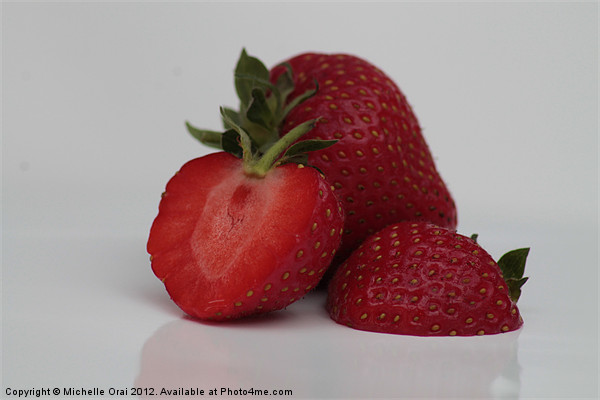 Fresh Strawberries Picture Board by Michelle Orai