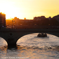 Buy canvas prints of Sunset in Paris by Michelle Orai