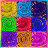 Buy canvas prints of Colour Swirls by Michelle Orai