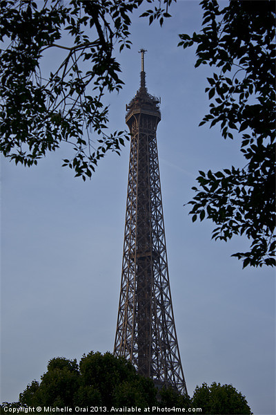Eiffel Tower through the trees Picture Board by Michelle Orai