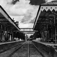 Buy canvas prints of Hale Train Station by Michelle Orai