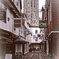 Buy canvas prints of Side streets of old Canterbury by Rod Ohlsson
