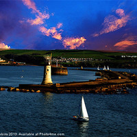 Buy canvas prints of Leaving Plymouth Sound by Ade Robbins