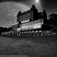Buy canvas prints of Grand Hotel Surreal B & W by Ade Robbins