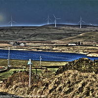 Buy canvas prints of Across to the Windfarm by Ade Robbins