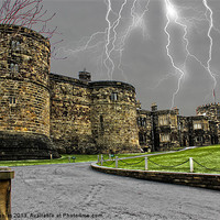 Buy canvas prints of Under a Siege of Lightening by Ade Robbins