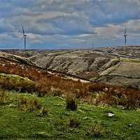 Buy canvas prints of Valley of the turbines by Ade Robbins