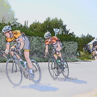 Buy canvas prints of  Bretagne Bike Race by Ade Robbins