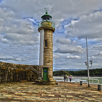 Buy canvas prints of  Binic Lighthouse. Bretagne. by Ade Robbins