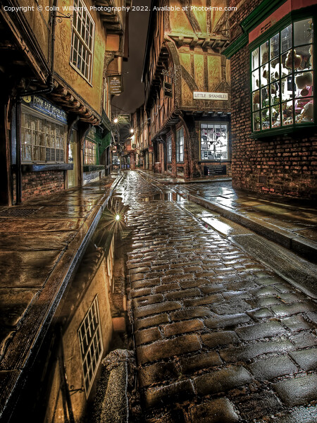 The Shambles Reflections York 3 Picture Board by Colin Williams Photography