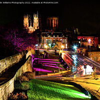Buy canvas prints of York Minster from The Roman Walls At Night by Colin Williams Photography