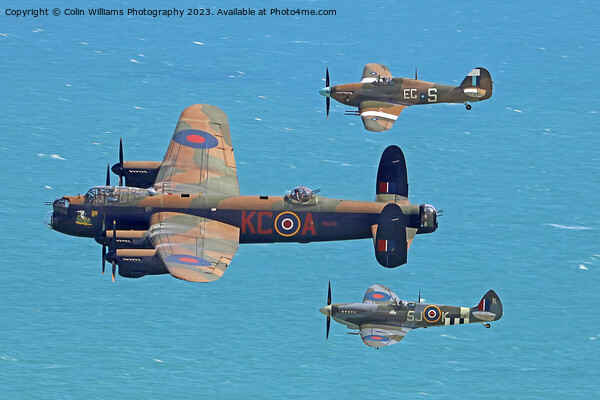 Battle of Britain Memorial Flight Eastbourne  4 Picture Board by Colin Williams Photography