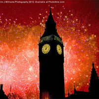 Buy canvas prints of Big Ben - New Years Eve by Colin Williams Photography