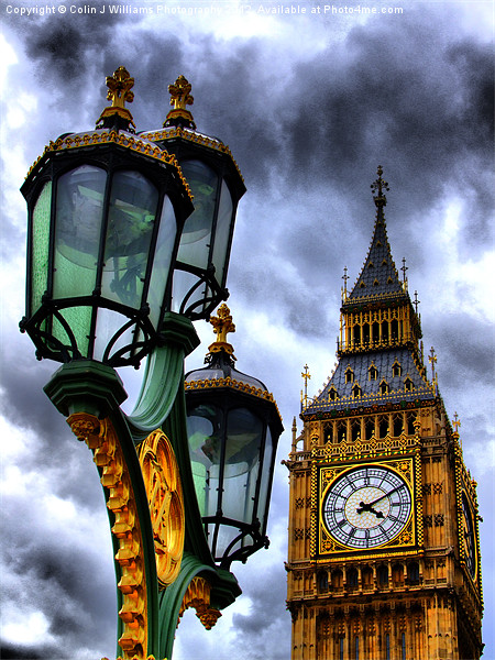 Big Ben And Lamp Picture Board by Colin Williams Photography