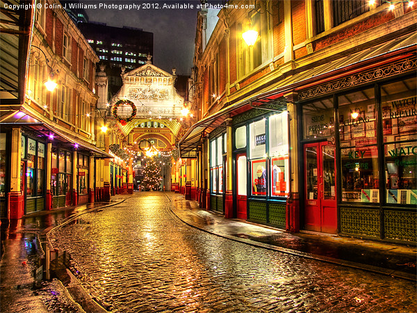 Rainy December - Leadenhall Market Picture Board by Colin Williams Photography
