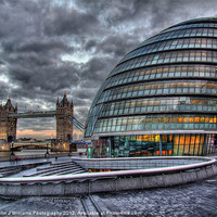 Buy canvas prints of City Hall and Tower Bridge by Colin Williams Photography