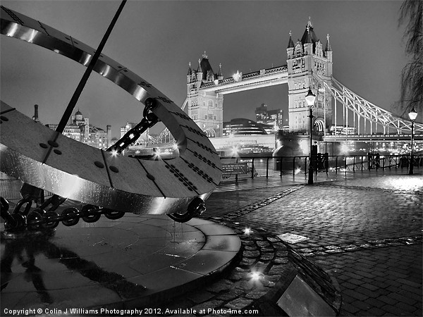 London Time BW Picture Board by Colin Williams Photography