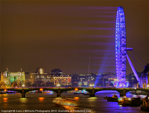 The London Eye and Westminster Bridge Picture Board by Colin Williams Photography