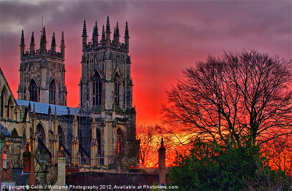 York Minster Sunset Picture Board by Colin Williams Photography