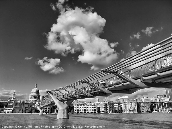 A Sunny Day At St Pauls -  BW Picture Board by Colin Williams Photography
